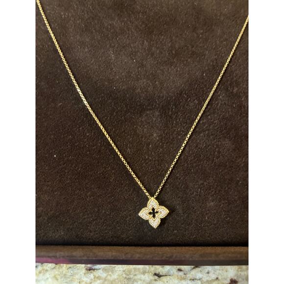 Roberto Coin Venetian Princess 18K Gold & 0.15 TCW Pendant Necklace MSRP$3100 - Picture 3 of 9